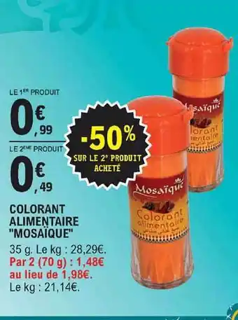 E.Leclerc Colorant Alimentaire offre