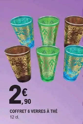 E.Leclerc Coffret 6 Verres à Thé offre