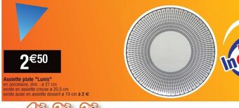 Cora x Carrefour Assiette plate Lunis offre