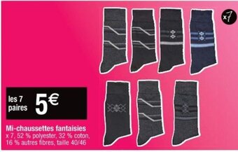 Cora x Carrefour Mi chaussettes fantaisies offre
