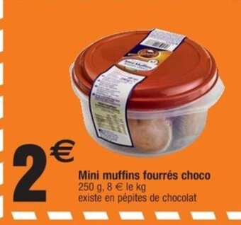 Mini muffins fourrés choco