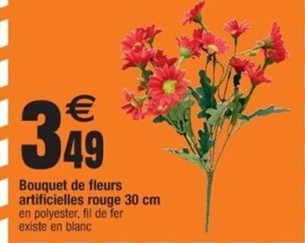 Cora x Carrefour Bouquet de fleurs artificielles rouge 30 cm offre