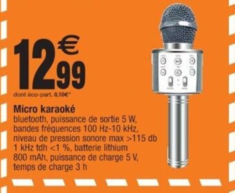 Cora x Carrefour Micro karaoké offre
