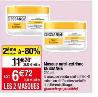 Migros Masque nutri-extrême DESSANGE offre