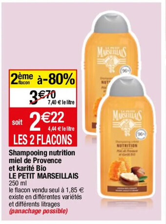Migros Shampooing nutrition miel de Provence et karité Bio offre