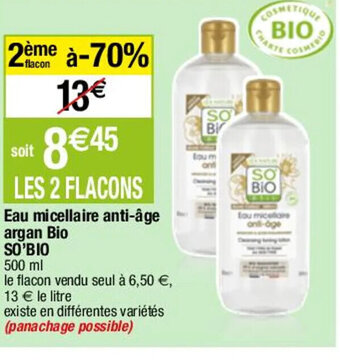 Migros Eau micellaire anti-âge argan Bio offre