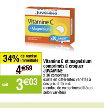 Vitamine C et magnésium comprimés à croquer