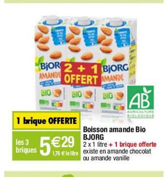 Migros Boisson amande Bio BJORG offre