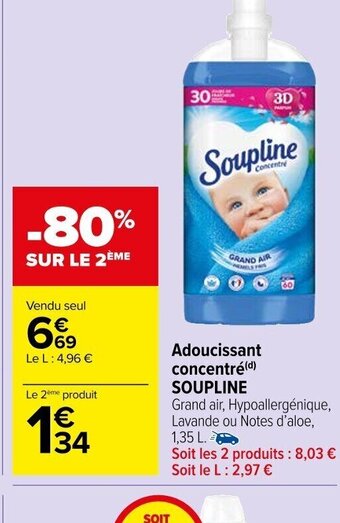 Carrefour Market Adoucissant concentré SOUPLINE offre