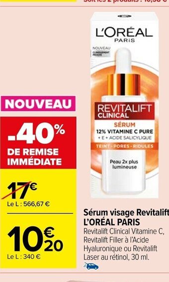 Carrefour Market Sérum visage Revitalift L'ORÉAL PARIS offre