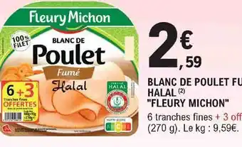 E.Leclerc Blanc De Poulet Fumé Halal  offre
