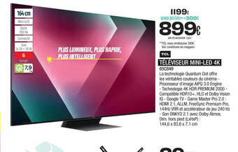 Blanc Brun TÉLÉVISEUR MINI LED 4K offre