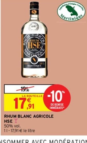 Intermarché RHUM BLANC AGRICOLE HSE offre