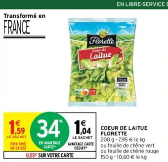 Intermarché COEUR DE LAITUE FLORETTE offre
