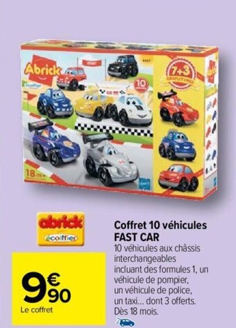 Carrefour Market Coffret 10 véhicules FAST CAR offre