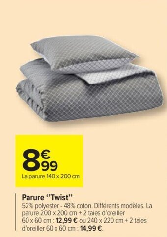 Carrefour Market Parure "Twist" offre