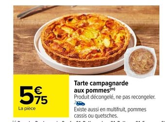 Carrefour Tarte campagnarde aux pommes(m) offre