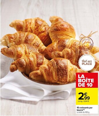 Carrefour 10 croissants pur beurre(m) offre