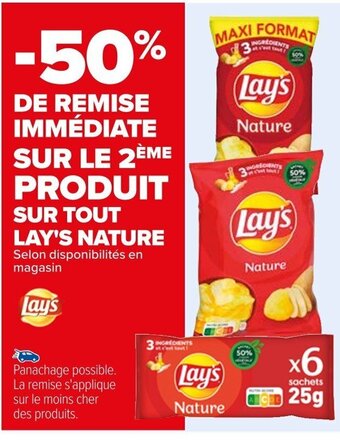 Carrefour SUR TOUT LAY'S NATURE offre