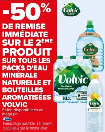 Carrefour SUR TOUS LES PACKS D'EAU MINÉRALE NATURELLE ET BOUTEILLES AROMATISÉES offre