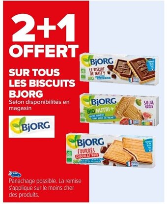 Carrefour SUR TOUS LES BISCUITS BJORG offre