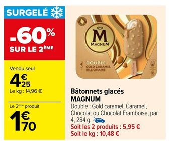 Carrefour Bâtonnets glacés MAGNUM offre