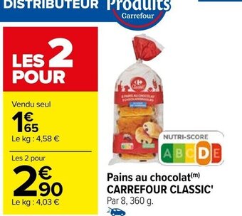 Carrefour Pains au chocolat(m) CARREFOUR CLASSIC' offre