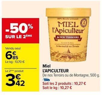 Carrefour Miel L'APICULTEUR offre