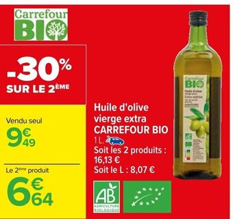 Carrefour Huile d'olive vierge extra CARREFOUR BIO offre