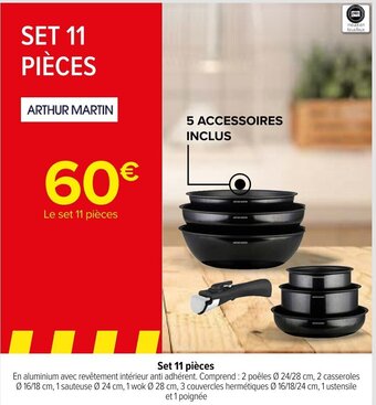 Carrefour Set 11 pièces offre