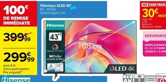 Carrefour Téléviseur QLED 4K* Réf. : 43E7KQ offre