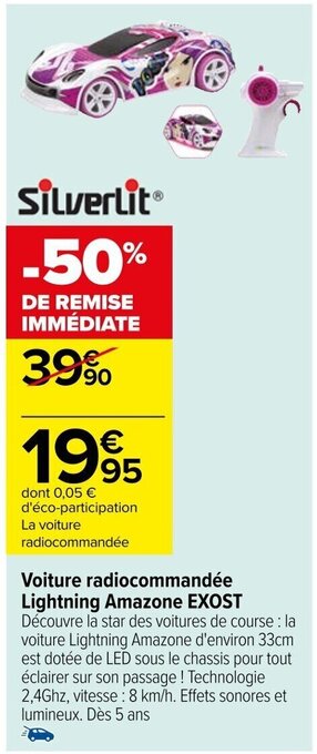 Carrefour Voiture radiocommandée Lightning Amazone EXOST offre