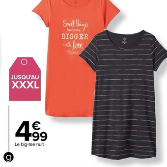 Carrefour Big-tee nuit femme offre