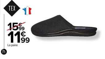 Carrefour Mule ou chaussons adulte offre