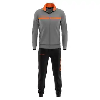 Decathlon Survêtement full zip homme - givova gris orange offre