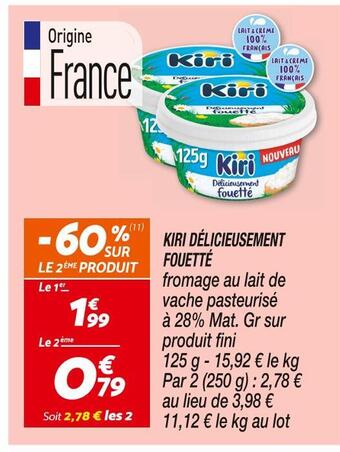 Netto Kiri kiri délicieusement fouetté offre