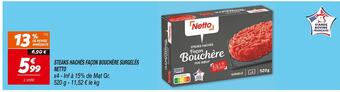 Netto Netto steaks hachés façon bouchère surgelés offre