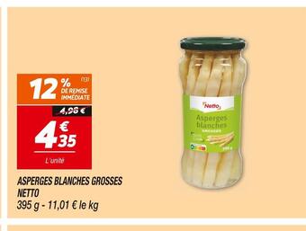 Netto Netto asperges blanches grosses offre