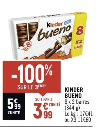 Spar Kinder kinder bueno offre