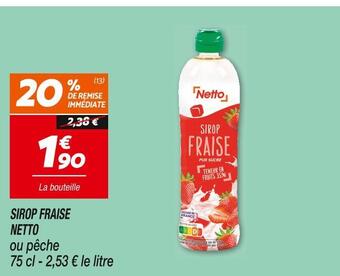 Netto Netto sirop fraise offre