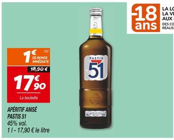 Netto Pastis 51 apéritif anisé offre