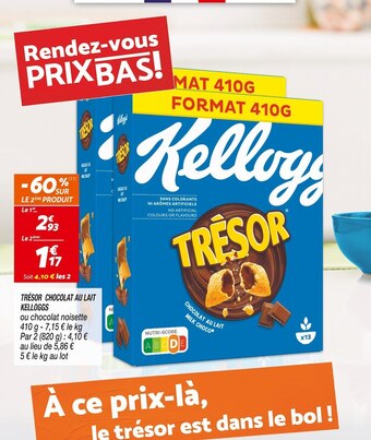 Netto Kelloggs trésor chocolat au lait offre