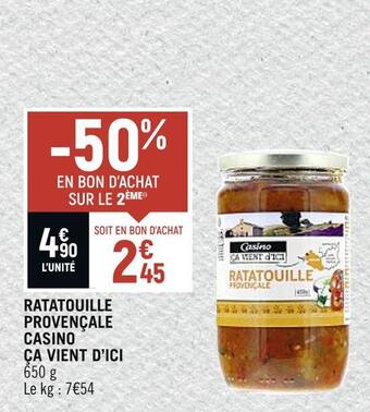 Spar Casino ça vient d’ici ratatouille provençale offre