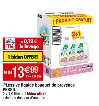 Cora x Carrefour Persil (1) lessive liquide bouquet de provence offre