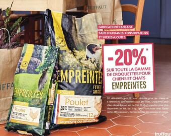 Empreintes -20% sur toute la gamme de croquettes pour chiens et chats empreintes