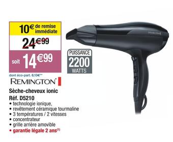 Cora x Carrefour Remington sèche-cheveux ionic réf. d5210 offre