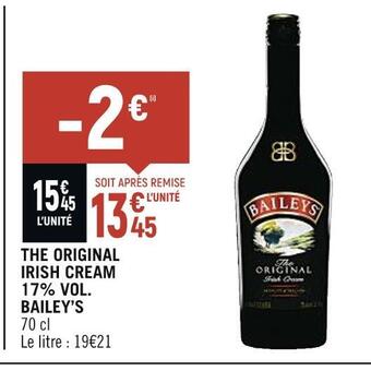 Spar Bailey’s the original irish cream 17% vol offre