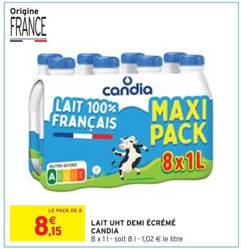 Intermarché Candia lait uht demi écrémé offre