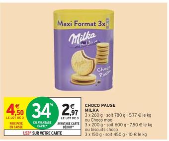 Intermarché Milka choco pause offre