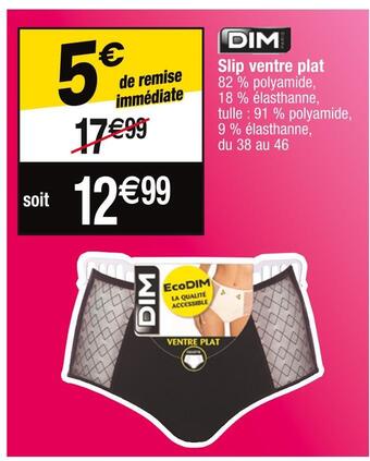 Cora x Carrefour Dim slip ventre plat offre
